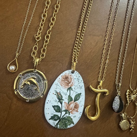 Gold and Silver Women's Necklace Set - Picture 3 of 7